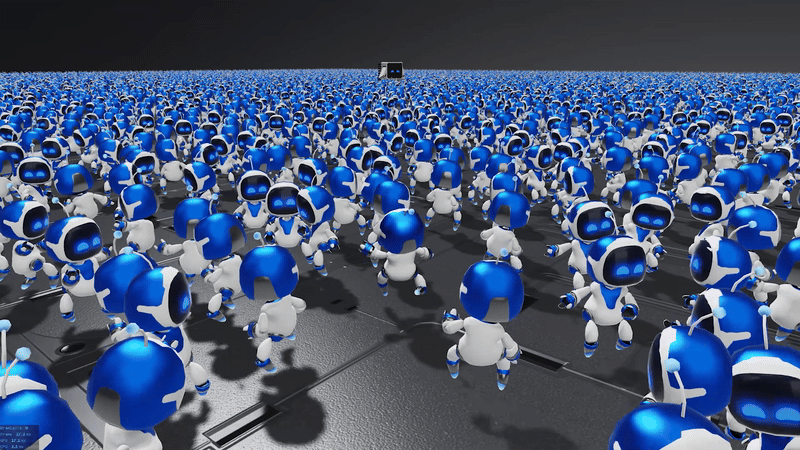 Hundreds of characters animated with vertex animation textures baked in Maya